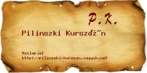 Pilinszki Kurszán névjegykártya